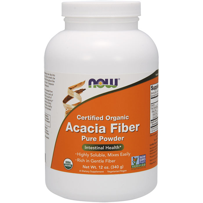 NOW Foods Acacia Fiber Organic Powder, 12 oz, NOW Foods