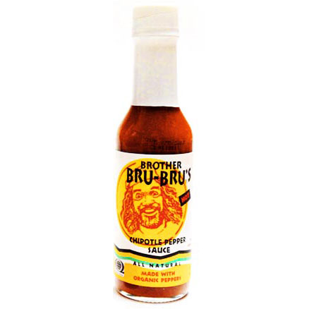 Organic African Chipotle Pepper Sauce - Hot, 5 oz, Brother Bru-Brus