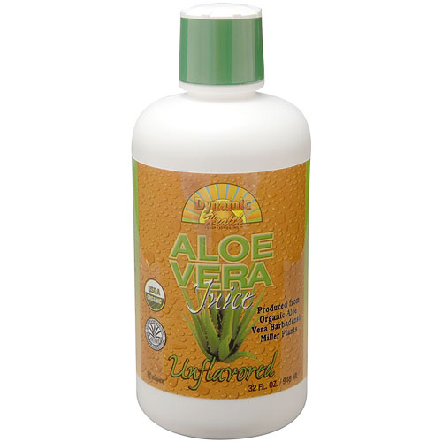 Organic Aloe Vera Juice, Unflavored, 32 oz, Dynamic Health Labs