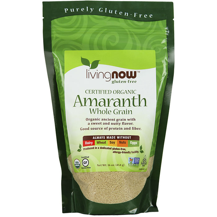 Amaranth Grain, Organic Whole Grain, 16 oz, NOW Foods