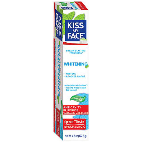Whitening Anticavity Fluoride Toothpaste - Cool Mint Gel, 4.5 oz, Kiss My Face