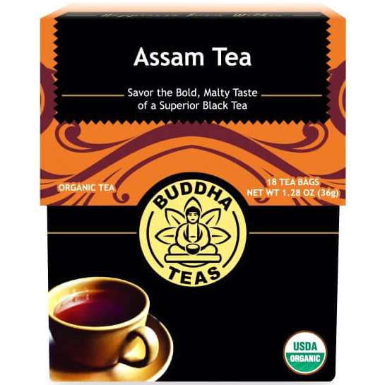 Organic Assam Tea, 18 Tea Bags, Buddha Teas