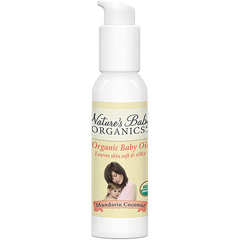 Organic Baby Oil - Mandarin Coconut, 4 oz, Natures Baby Organics