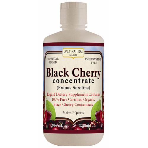 Organic Black Cherry Concentrate Liquid, 32 oz, Only Natural Inc.