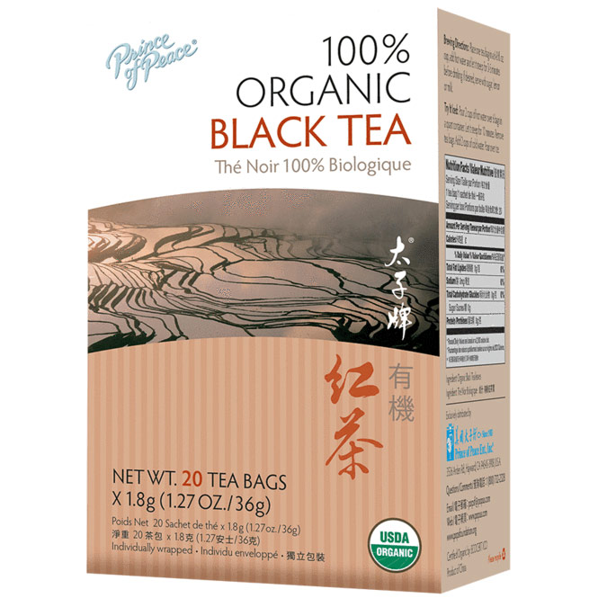 Organic Black Tea, 20 Bags, Prince of Peace
