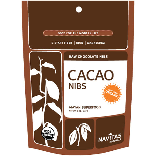 Organic Cacao Nibs, Raw Chocolate Nibs, 16 oz, Navitas Naturals