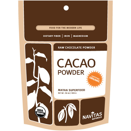 Organic Cacao Powder, Raw Chocolate Powder, 16 oz, Navitas Naturals