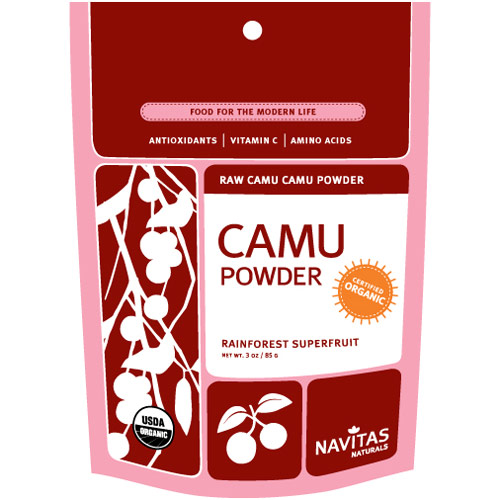 unknown Organic Camu Powder, Raw Camu Camu Powder, 3 oz, Navitas Naturals