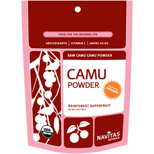 Organic Camu Powder, Raw Camu Camu Powder, 3 oz x 6 pc, Navitas Naturals
