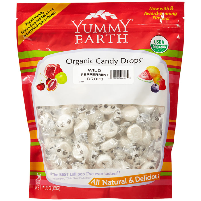 Organic Candy Drops, Wild Peppermint, 13 oz, YummyEarth (Yummy Earth) Day of health 116 s
