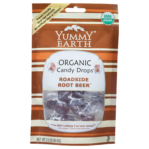 Organic Candy Drops Pouch, Roadside Root Beer, 3.3 oz x 6 Pouches, YummyEarth (Yummy Earth)