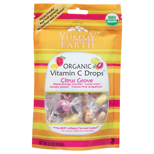 YummyEarth (Yummy Earth) Organic Candy Drops Pouch, Vitamin C, 3.3 oz x 6 Pouches, YummyEarth (Yummy Earth)