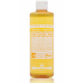 Dr. Bronner's Magic Soaps Organic Castile Liquid Soap Citrus Orange, 16 oz, Dr. Bronner's Magic Soaps