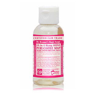 Dr. Bronner's Magic Soaps Organic Castile Liquid Soap Rose, 2 oz, Dr. Bronner's Magic Soaps