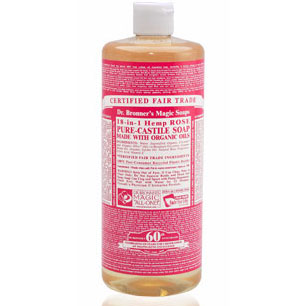 Dr. Bronner's Magic Soaps Organic Castile Liquid Soap Rose, 32 oz, Dr. Bronner's Magic Soaps