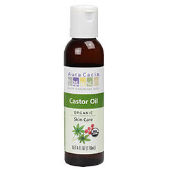 Organic Castor Oil, Cold-Pressed, 4 oz, Aura Cacia