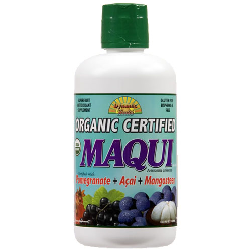 Maqui Juice Blend Liquid, Certified Organic, 33.8 oz, Dynamic Health
