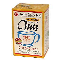 Organic Chai Orange Ginger, 18 Tea Bags, Uncle Lees Tea