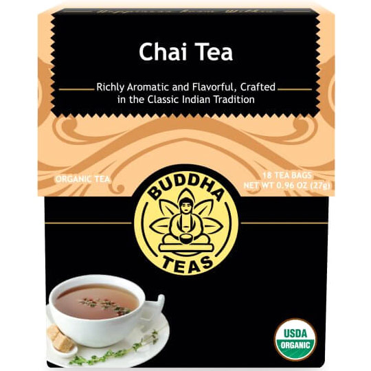 Organic Chai Tea, 18 Tea Bags, Buddha Teas