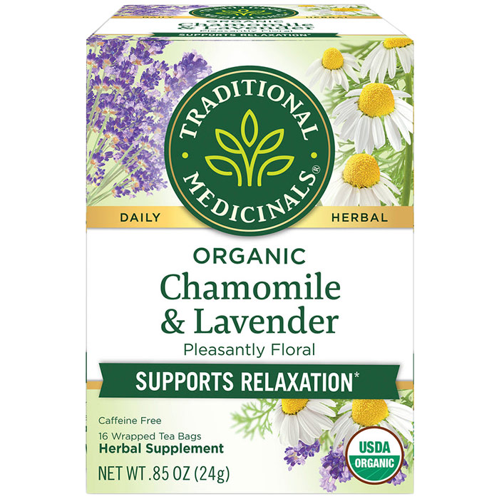 Organic Chamomile Lavender Tea 16 bags, Traditional Medicinals Teas