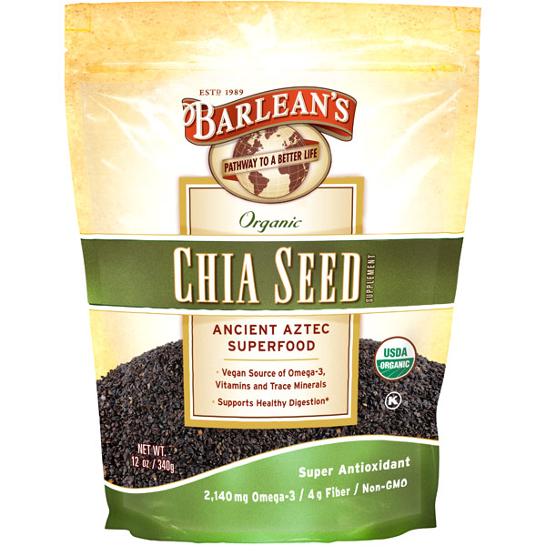 unknown Organic Chia Seed Pouch, 12 oz, Barlean's Organic Oils