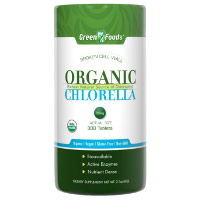 Organic Chlorella 200mg, 300 Tablets, Green Foods Corporation