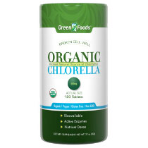 Organic Chlorella 500mg, 120 Tablets, Green Foods Corporation