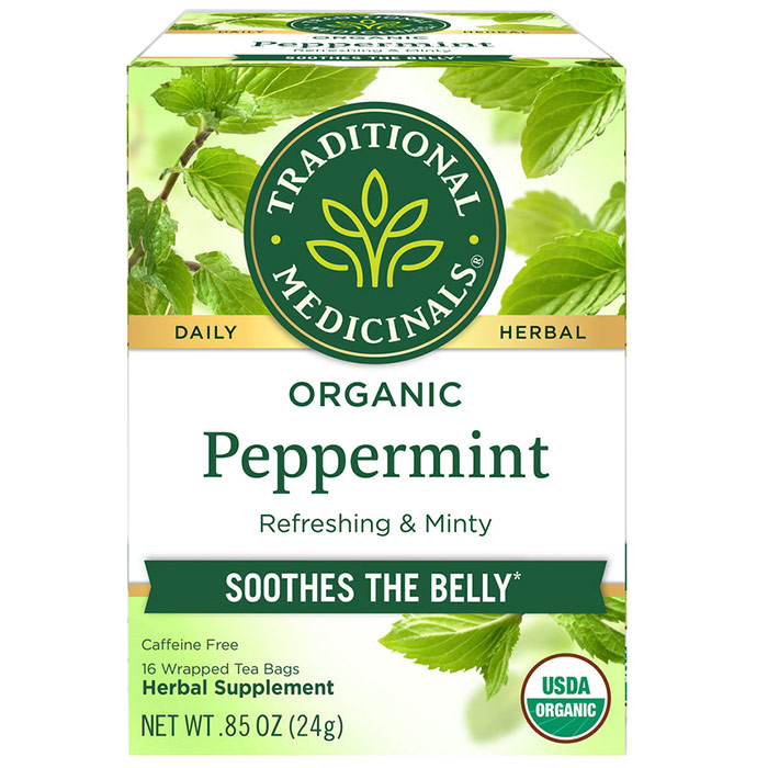 Organic Classic Peppermint Tea 16 bags, Traditional Medicinals Teas