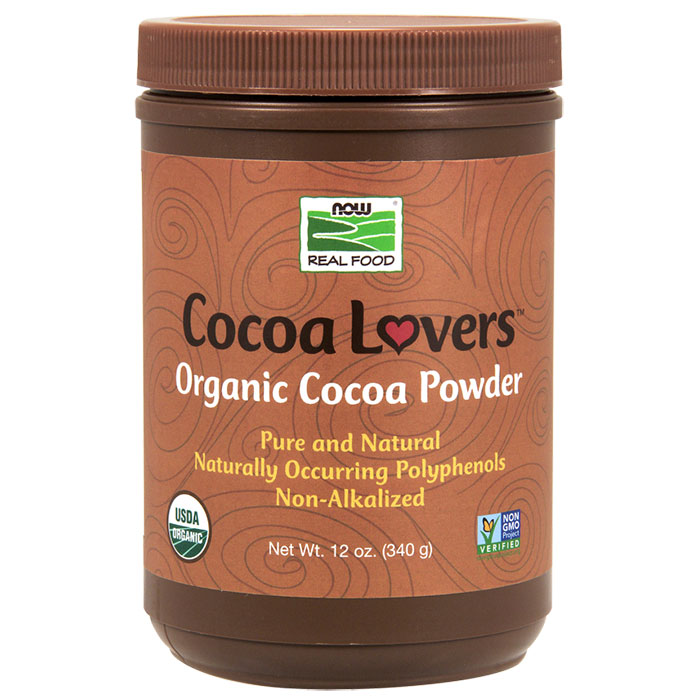Organic Cocoa Powder, 12 oz, NOW Foods