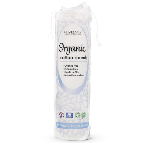 Organic Cotton Rounds, 80 ct, Dr. Mercola