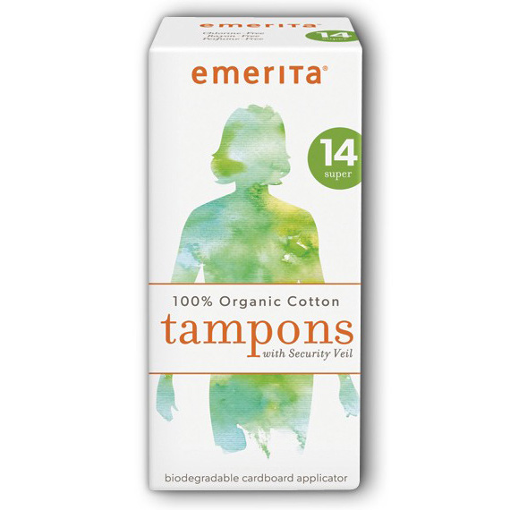 Organic Cotton Super Applicator Tampons, 14 ct, Emerita