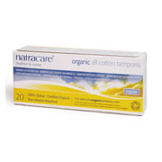 Natracare Organic Cotton Tampons, without Applicator, Super Absorbency, 10 Tampons, Natracare