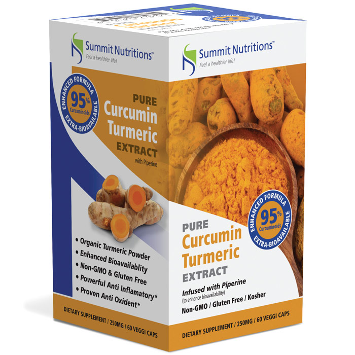 Organic Curcumin Turmeric Extract with 95% Curcuminoids, 60 Veggi Caps, Summit Nutritions