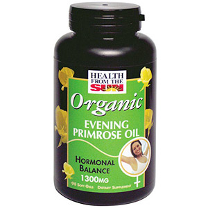 Organic Evening Primrose Oil 1300 mg, 60 softgels, Health From The Sun