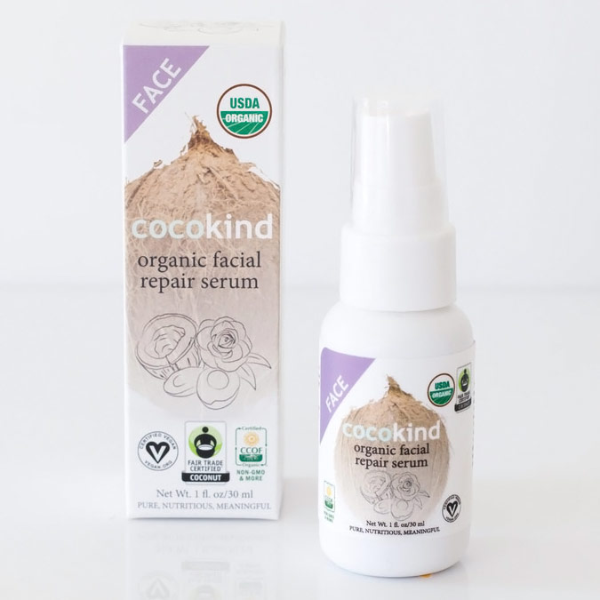 Organic Facial Repair Serum, 1 oz, Cocokind Coconut Oil Skincare