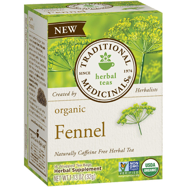 Organic Fennel Tea, 16 Tea Bags, Traditional Medicinals Teas
