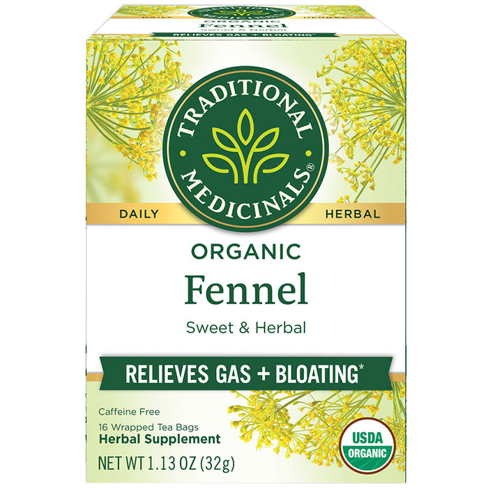 Organic Fennel Tea, 16 Tea Bags, Traditional Medicinals Teas