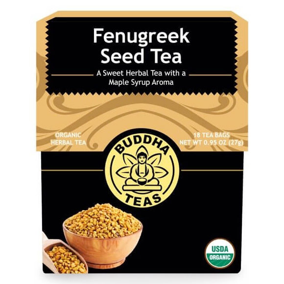 Organic Fenugreek Seed Tea, 18 Tea Bags x 6 Box, Buddha Teas