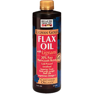 Organic Flax Lignan Gold Liquid, 16 oz, Health From The Sun