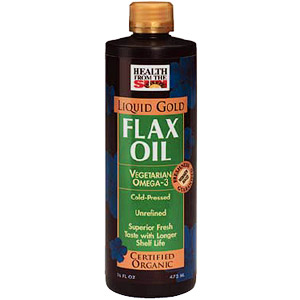 Organic Flax Oil Liquid Gold, 16 oz, Health From The Sun