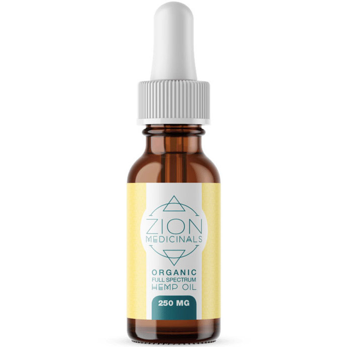 Organic Full Spectrum Hemp Oil 250 mg, 1 oz, Zion Medicinals