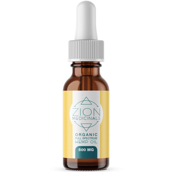 Organic Full Spectrum Hemp Oil 500 mg, 1 oz, Zion Medicinals