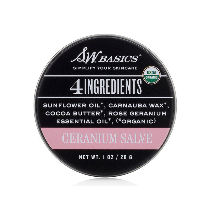 Organic Geranium Salve, 4 Ingredients, 1 oz, S.W. Basics