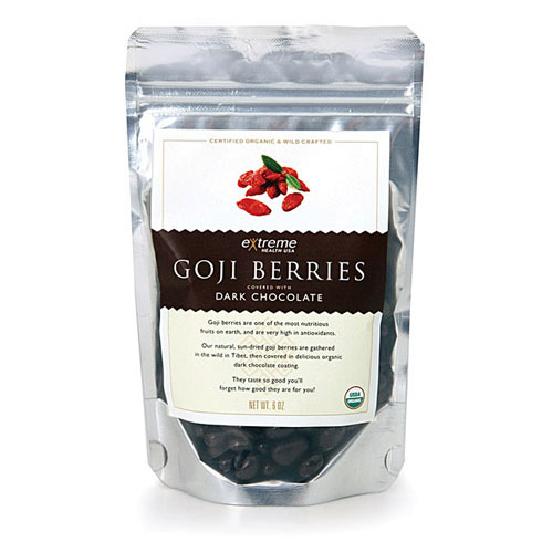 Organic Goji Berries - Dark Chocolate Covered, 1.8 oz, Extreme Health USA