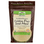 Organic Golden Flax Meal, 12 oz, NOW Foods