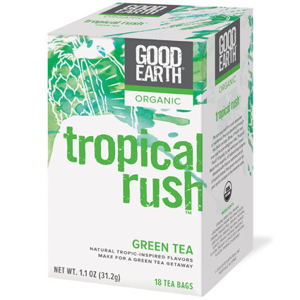 Good Earth Tea Organic Green Tea, Mango Peach Pineapple, 18 Tea Bags, Good Earth Tea