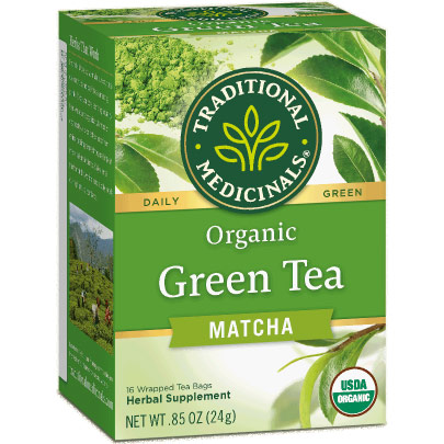 Organic Green Tea Matcha, 16 Tea Bags, Traditional Medicinals Teas