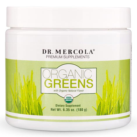 Organic Greens Powder, Natural Flavor, 6.35 oz (180 g), Dr. Mercola