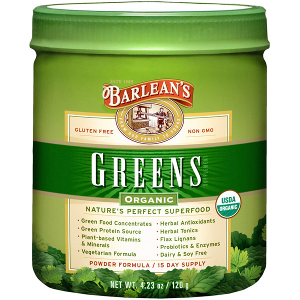 unknown Organic Greens Powder, 4.23 oz, Barlean's Organic Oils