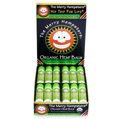 Merry Hempsters Organic Hemp Lip Balm, Lemon-Lime, 0.14 oz, Merry Hempsters